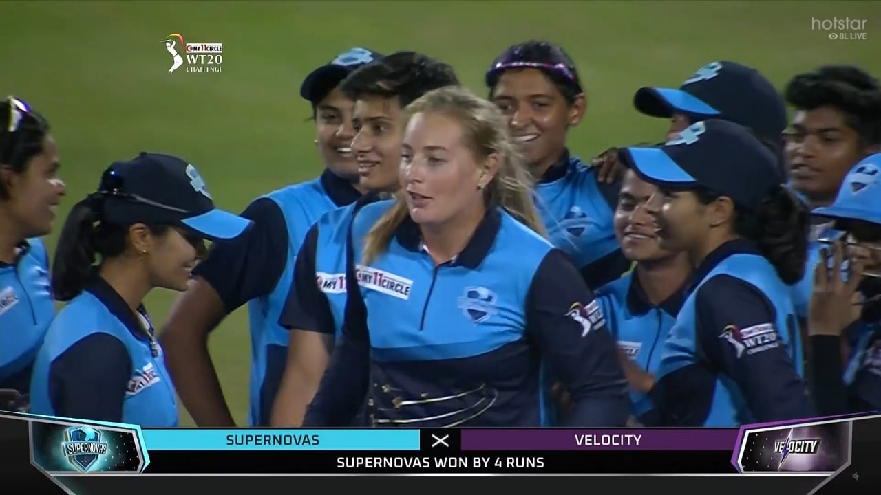 Supernovas won by 4 runs against Velocity in final