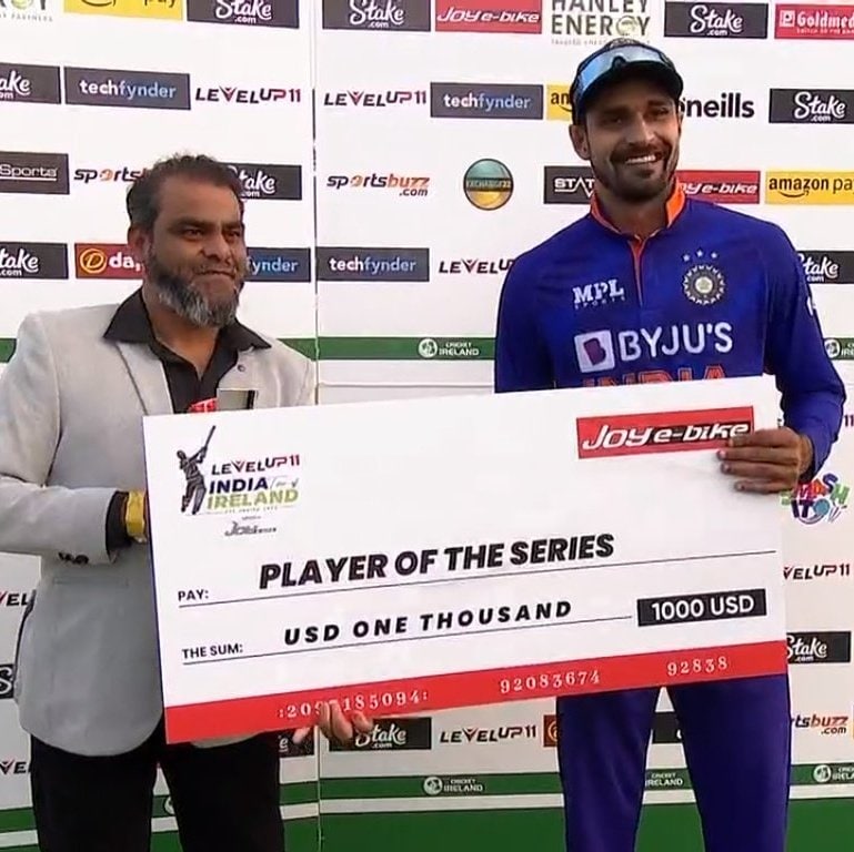 Deepak Hooda statement after Player Of The Series vs IRE