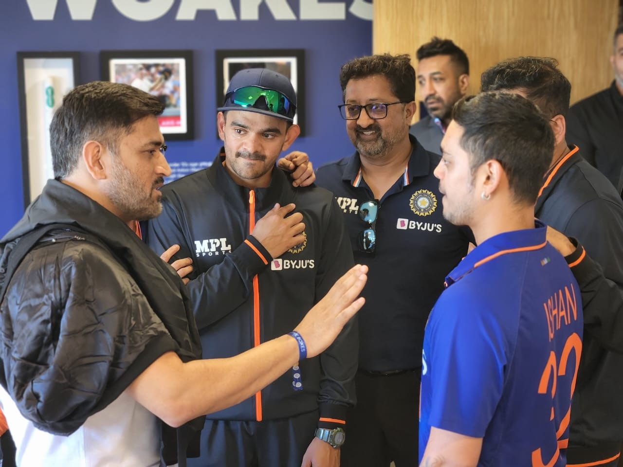 MS Dhoni reached team india dressing After 2nd T20 ENG vs IND BCCI Share Photo