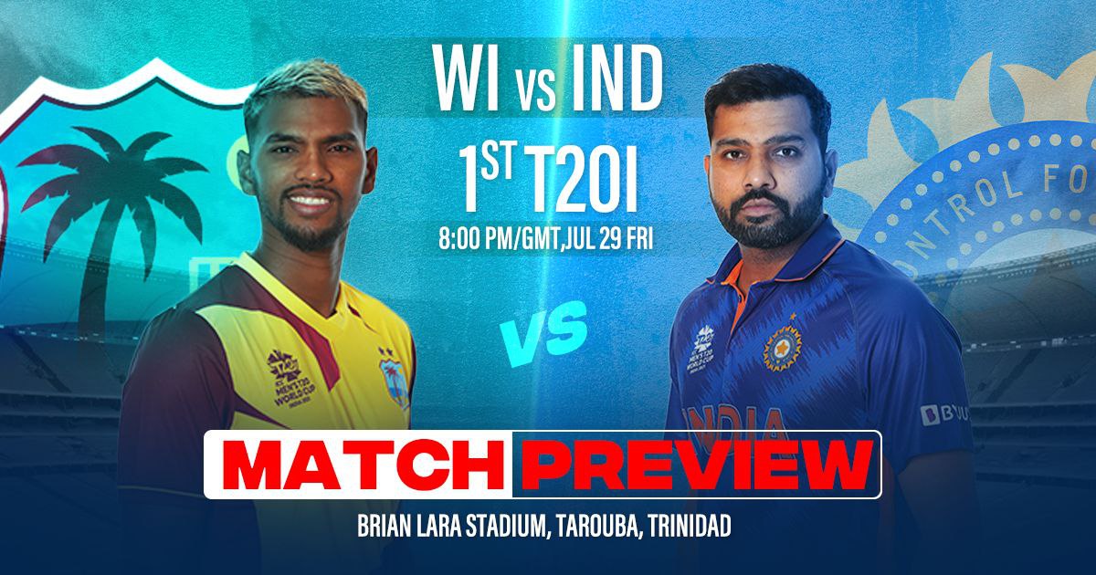 IND vs WI 1st T20 Match Preview, Weather-pitch, Live STreaming, Predicted Playing XI, T20 Head to he...