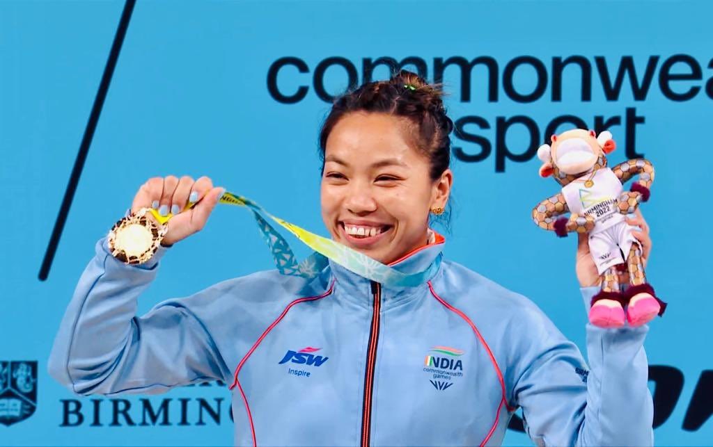 Virender Sehwag congratulates Mirabai Chanu for winning the gold medal