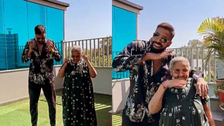 hardik pandya with his nani