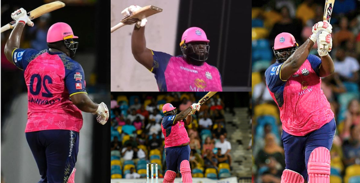 rahkeem cornwall scored a century in just 45 balls in cpl 2023