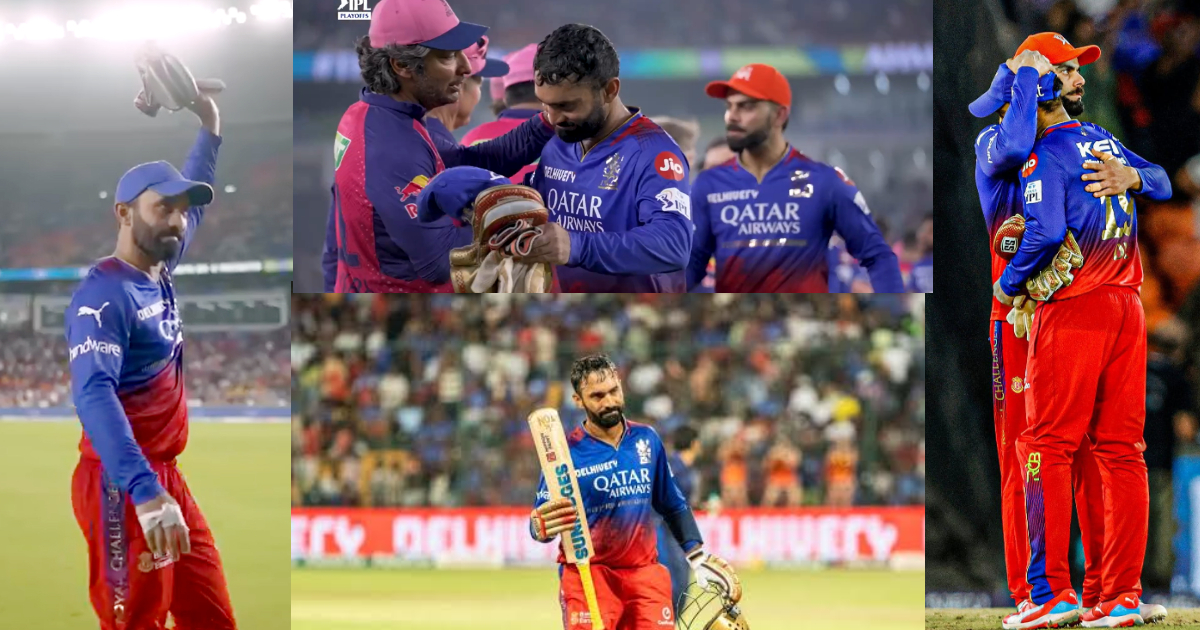 rcb team and Dinesh Karthik had an emotional farewell of IPL 2024