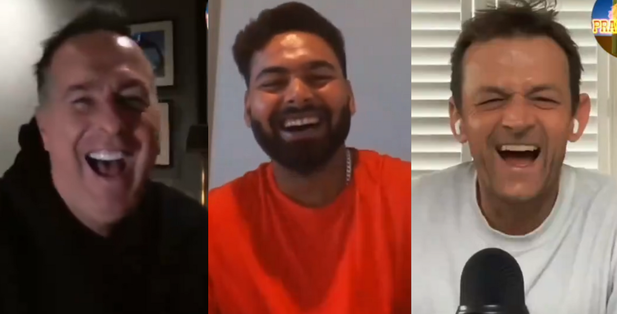 rishabh pant trolled former english captain michael vaughan then adam gilchrist not stop laughed vid...