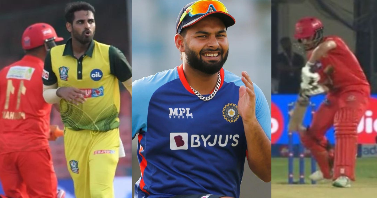 rishabh rajput bowled brilliantly and took 1 wicket in up t20 league