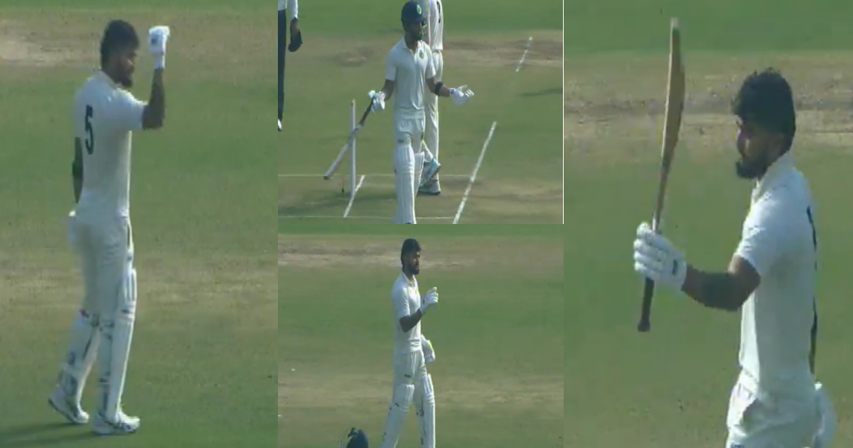 riyan parag century celebration video viral in ranji trophy 2024