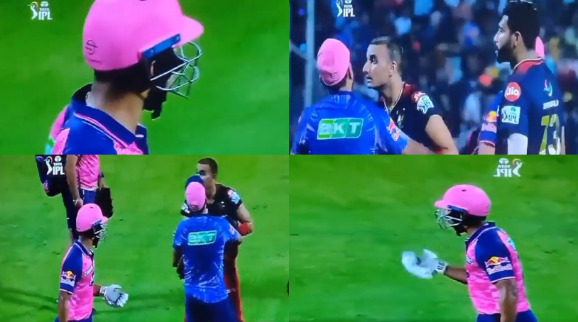 Argument between Riyan Parag and Harshal Patel Video