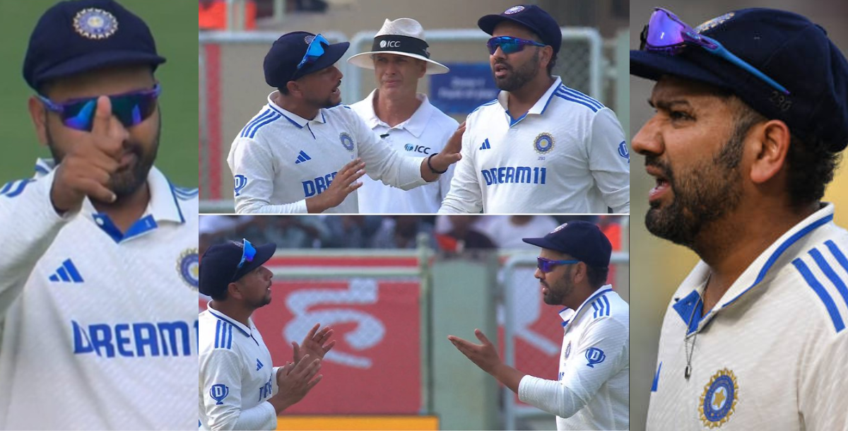 rohit sharma and kuldeep yadav dispute on drs during ind vs eng 2nd test video viral