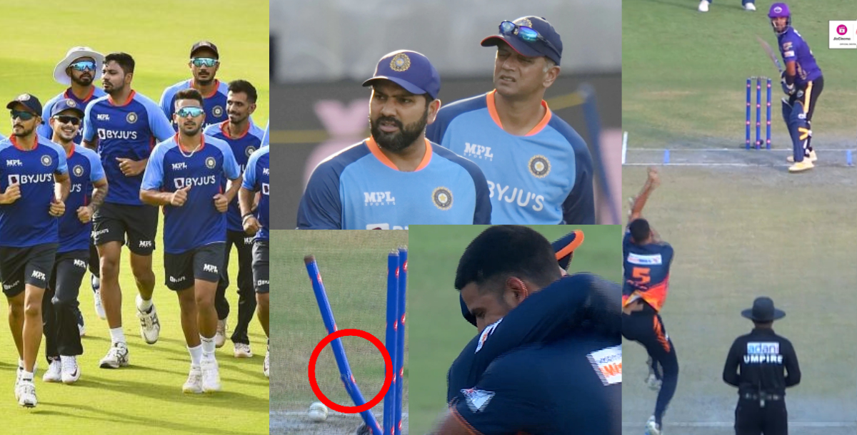 rohit sharma and rahul dravid got atal bihari rai new bowler like siraj he took 6 wickets in up t20...