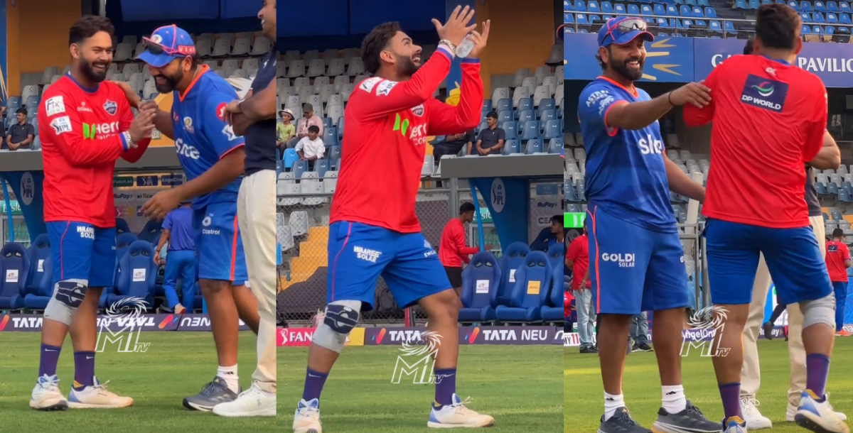 rohit-sharma-and-rishabh-met-during-practice-ahead-mi-vs-dc-match-video-goes-viral