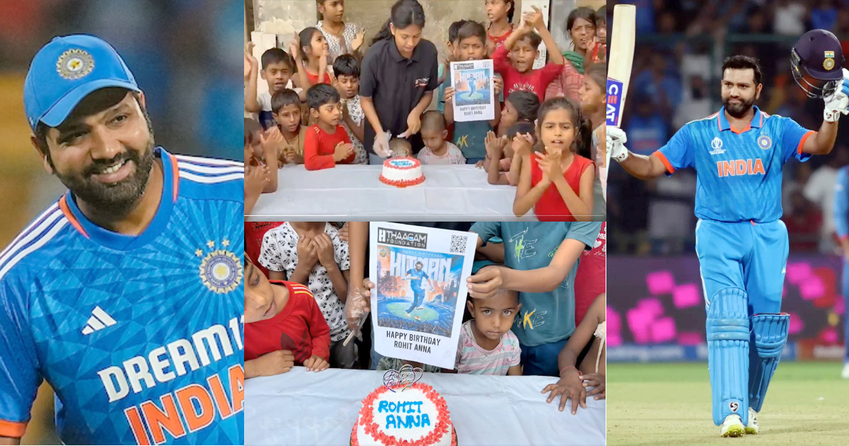 rohit sharma fans celebrate his 37th birthday video went viral