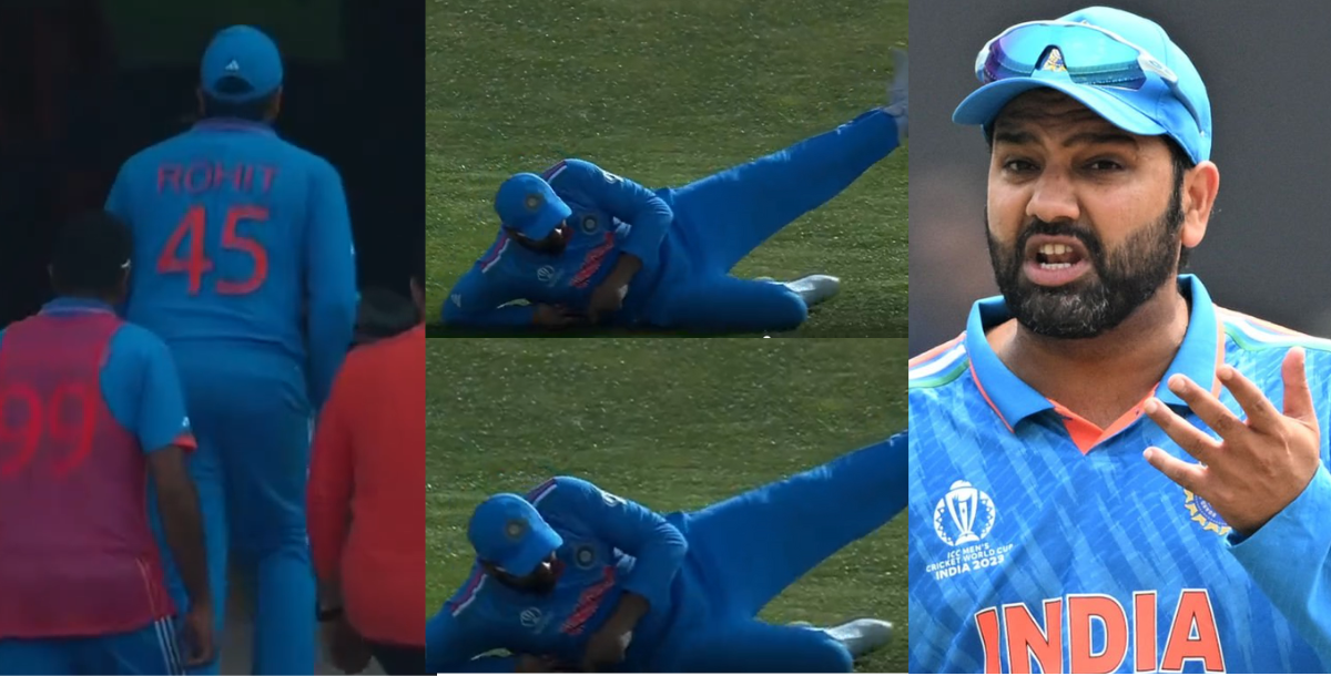 rohit sharma fingers were injured during the match against new zealand video viral