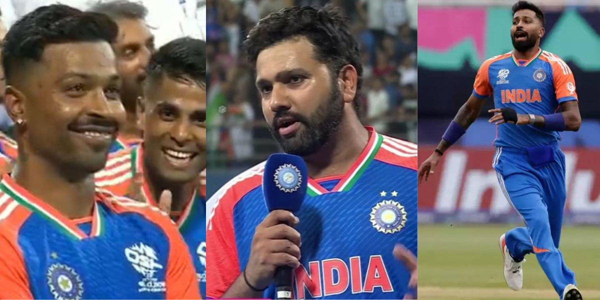 rohit-sharma praised Hardik Pandya at Wankhede Stadium and gave him credit for winning the t20 World...