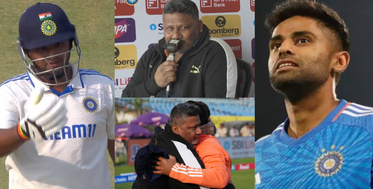 sarfaraz khans father told that it was because of suryakumar yadav that he went to his sons debut ma...