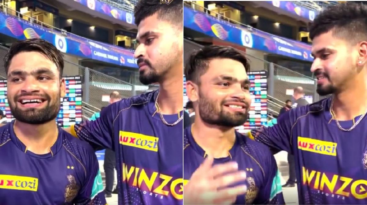 shreyas iyer and rinku singh english classes after kkr vs rr match goes viral