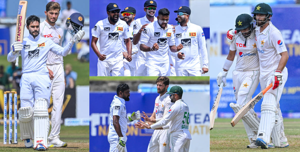 sl vs pak pakistan scored 221 runs against sri lanka in 2nd day 1st test match