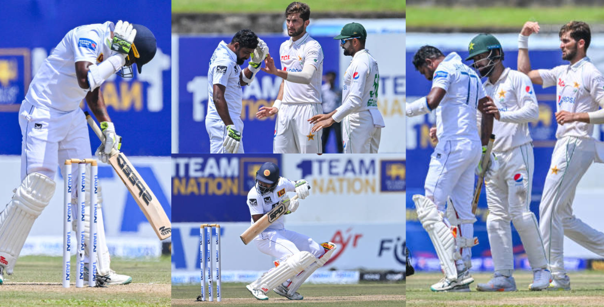 sl vs pak shaheen afridi hit the ball on the head of sri lanka batsman prabath jayasuriya