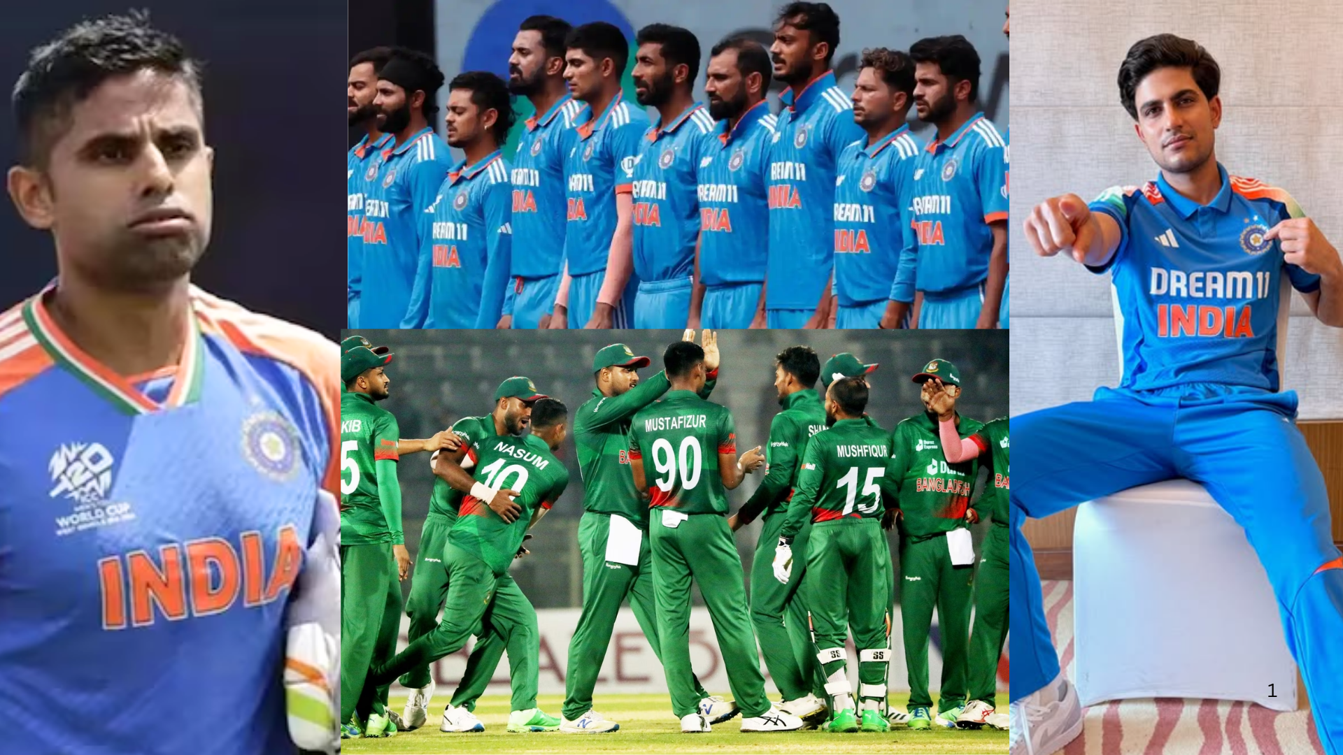 बांग्लादेश के खिलाफ 3 टी20 मैच के लिए Team India आई सामने, शुभमन गिल बने कप्तान, सूर्या को आराम तो 2...