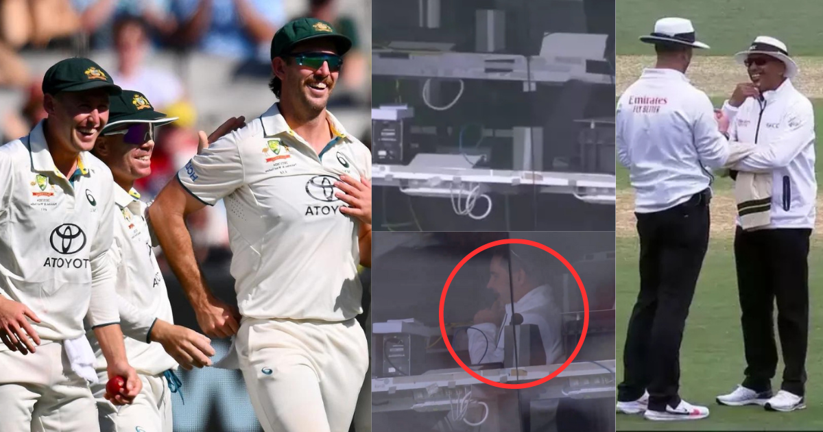 umpire got stuck in lift on 3rd day of aus vs pak 2nd test match video went viral