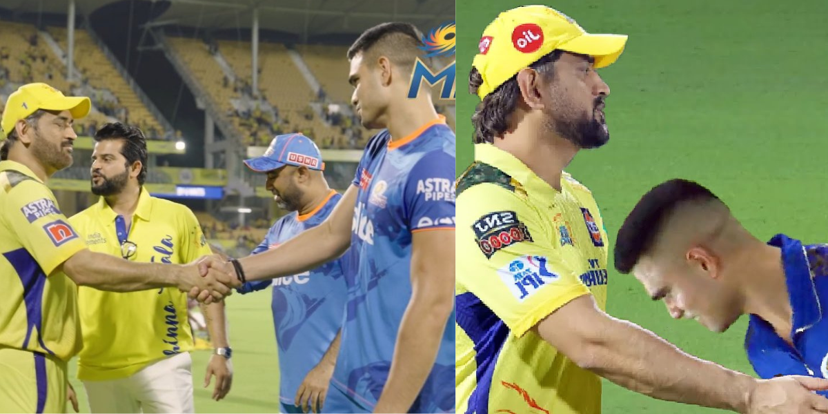 WATCH: मुंबई इंडियंस की प्लेइंग-XI में नहीं मिली इज्जत, तो एमएस धोनी के पैरों में जा गिरे अर्जुन तें...
