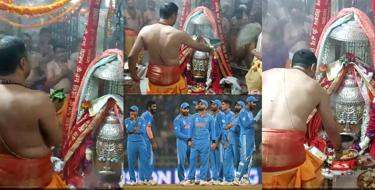 video bhasma aarti performed at mahakaleshwar jyotirlinga temple for team india world cup victory