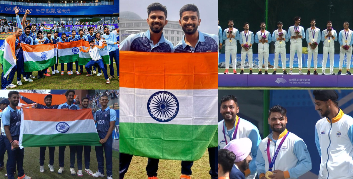 video indian criket team celebrated winning gold medal in asian games 2023