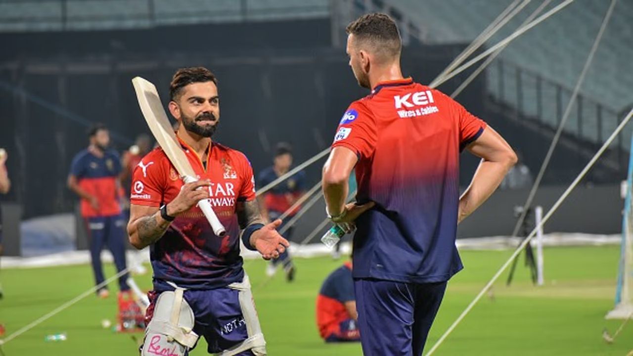 Virat Kohli And Josh Hazlewood RCB Virat Kohli And Josh Hazlewood RCB