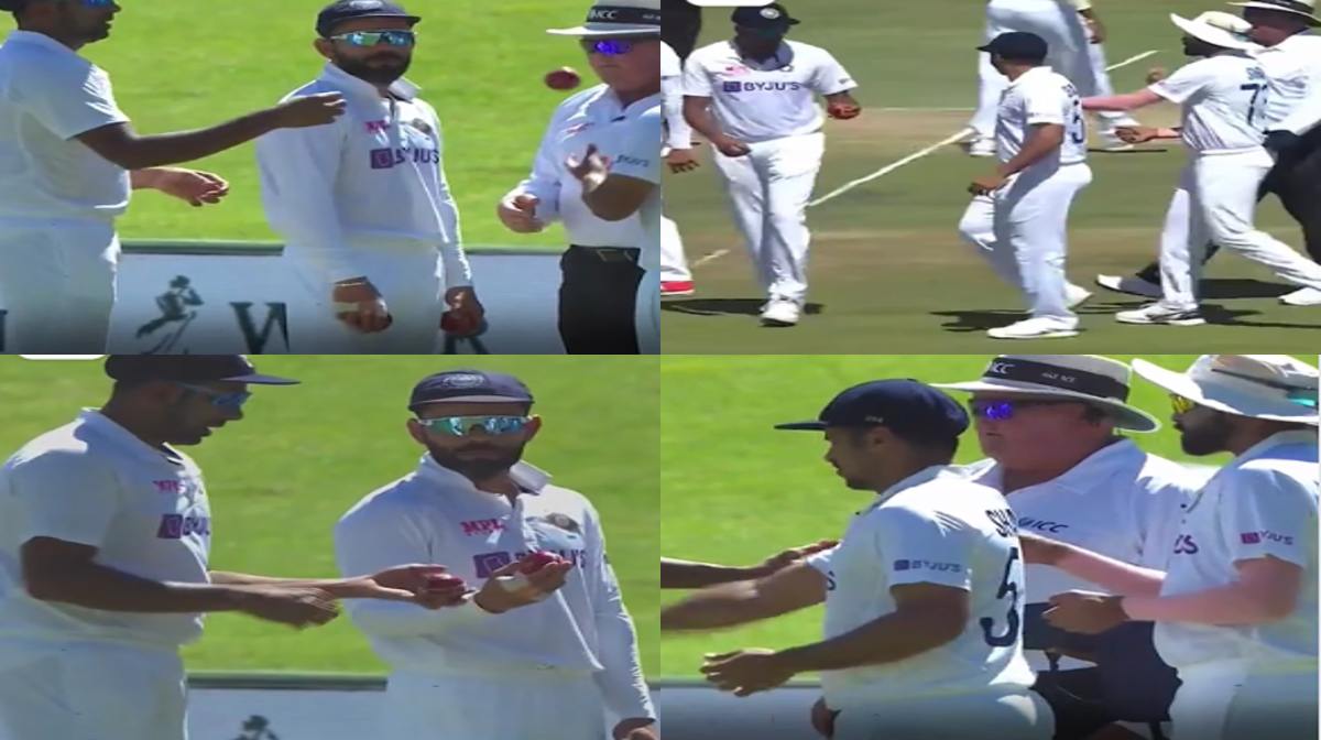 virat kohli discussion with umpire over kookaburra ball