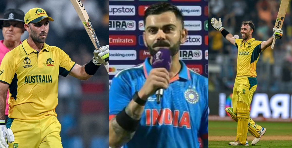 virat kohli post on glenn maxwell on his double hundred runs against afghanistan