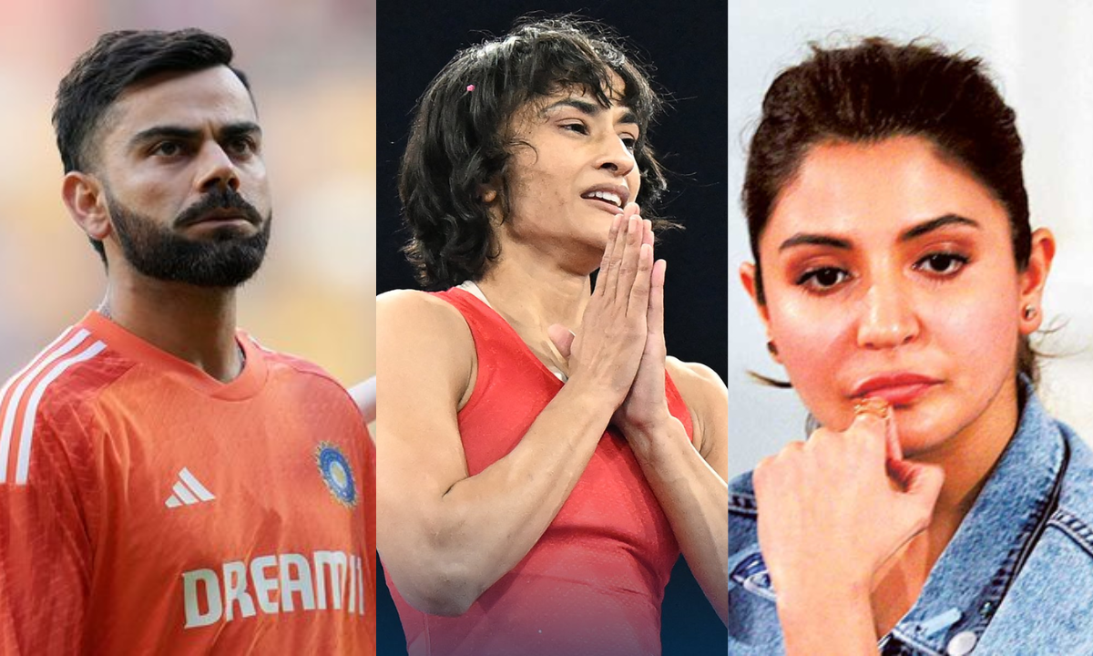 virat kohli wife anushka sharma break heart after vinesh phogat disqualified from olympics 2024