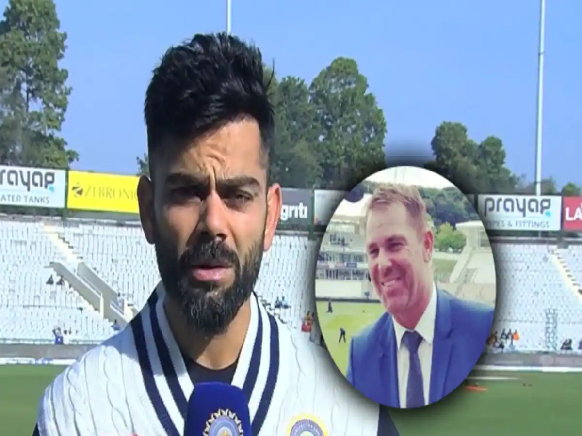 virat kohli on shane warne