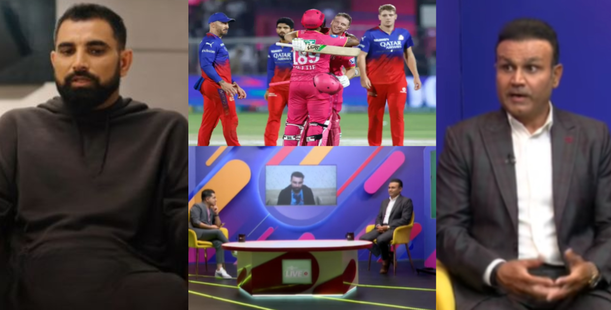 virender sehwag and mohammed shami angry on glenn maxwell after rcbs defeat against rr in ipl 2024