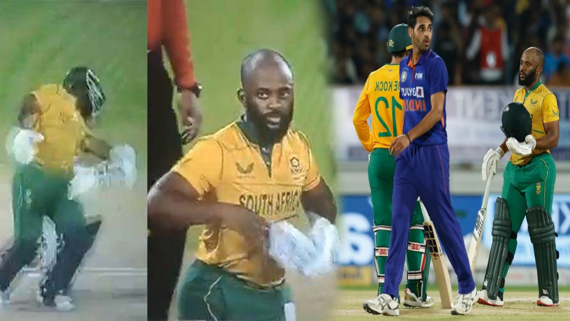 watch-Temba bavuma injured in bhuvneshwar kumar ball IND vs SA 4th T20I
