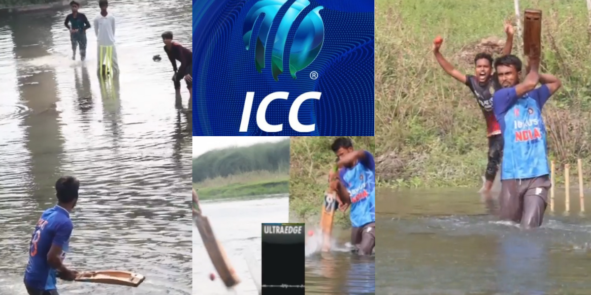watch indian village boys gali cricket DRS video leave ICC stunned