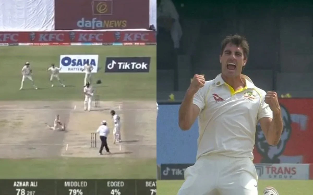 Pat Cummins caught and bowled azhar ali