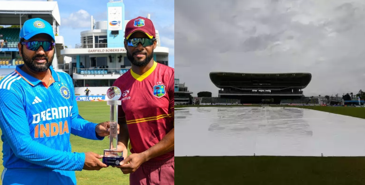 wi vs ind 2nd barbados odi may be suspended due to heavy rain