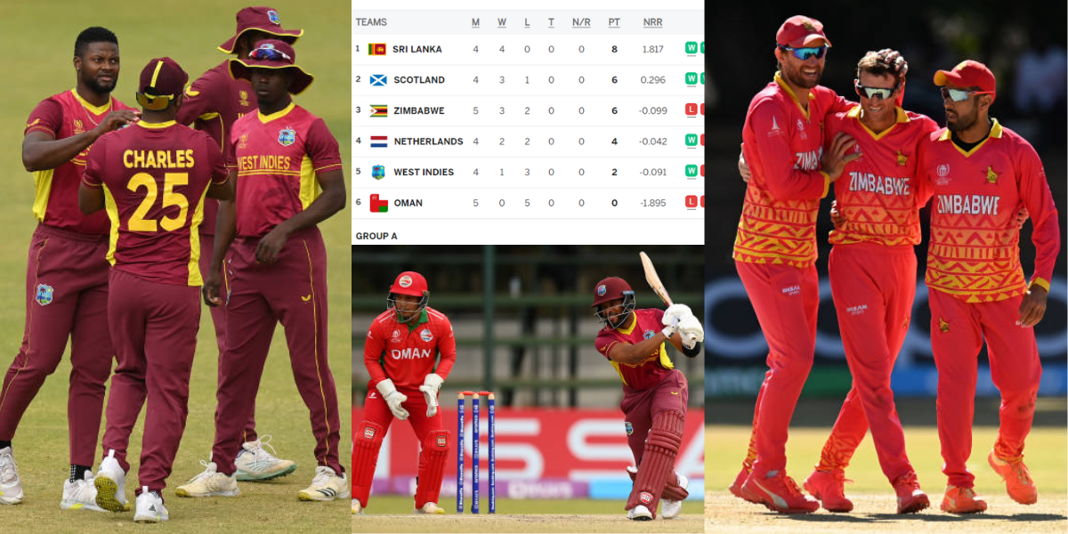world cup 2023 points table update west indies help zimbabwe