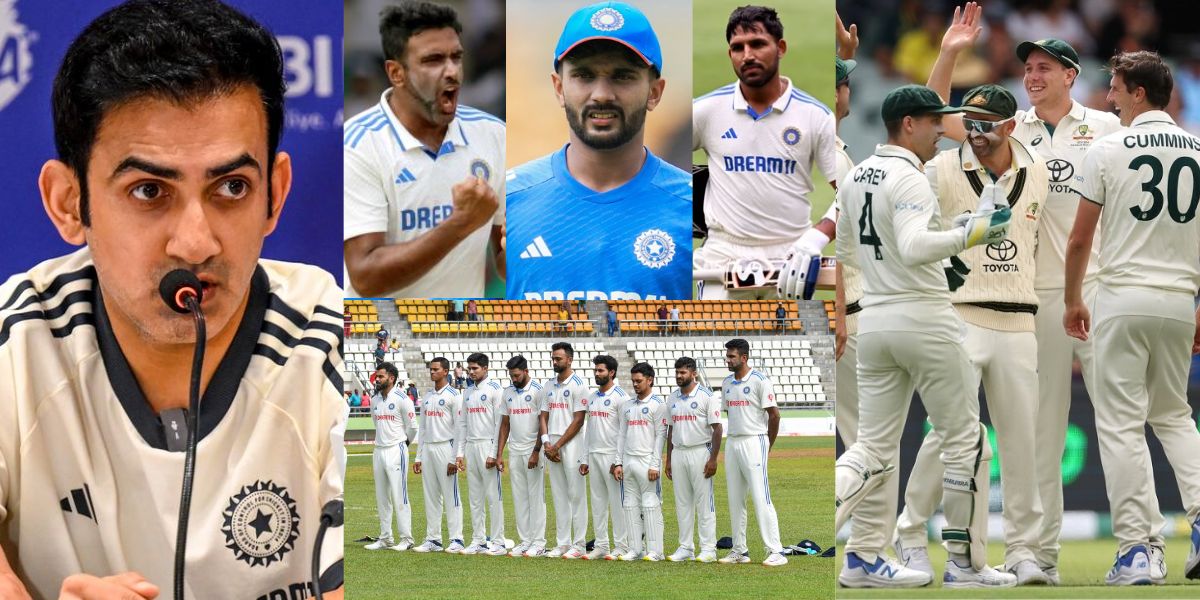 Gautam Gambhir announced playing XI for Perth Test dropped Jadeja-Sundar by entering Ashwin-Jurel ga...