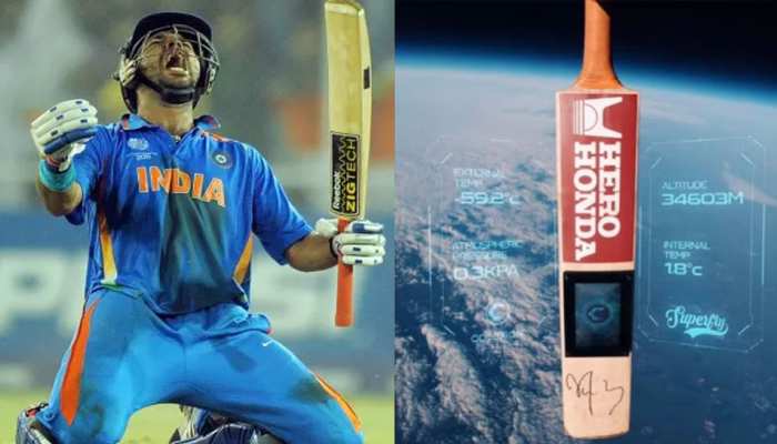 VIDEO: अंतरिक्ष में पहुंचा Yuvraj Singh का बल्ला, इसी बल्ले से 2003 में लगाया था पहला ODI शतक