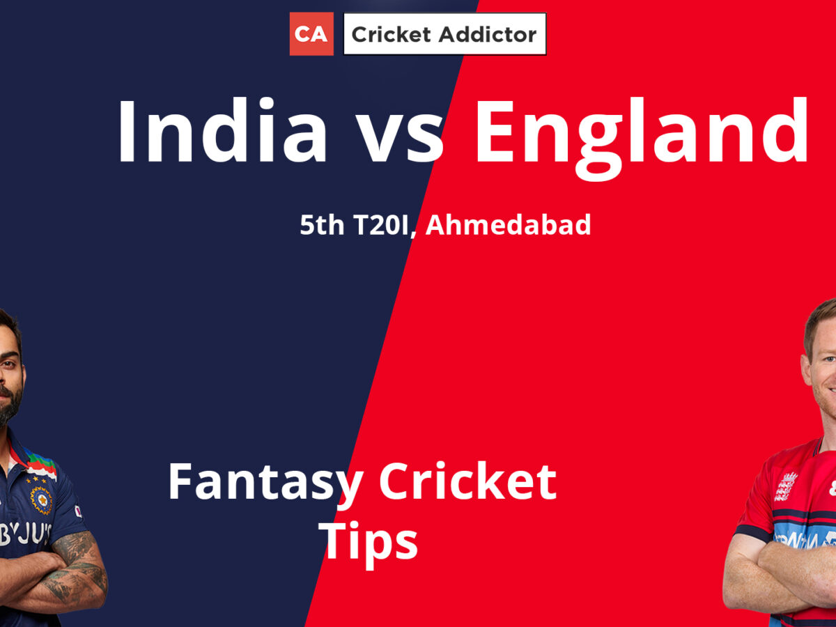 India vs England 5th T20I Dream11 Prediction.