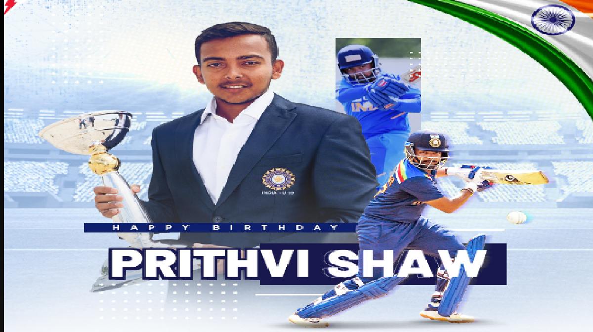 BCCI wishes Prithvi Shaw on his Birthday