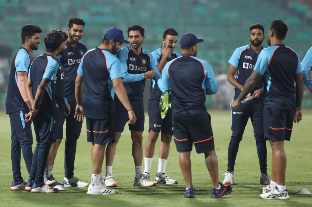 Team India players practice session