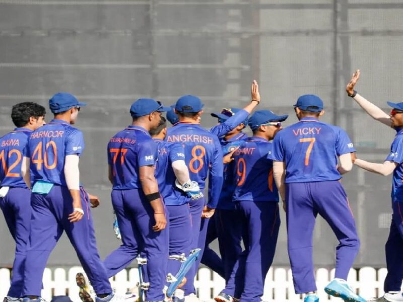 India Win 1st U-19 World Cup warm up Match Against West Indies 2022
