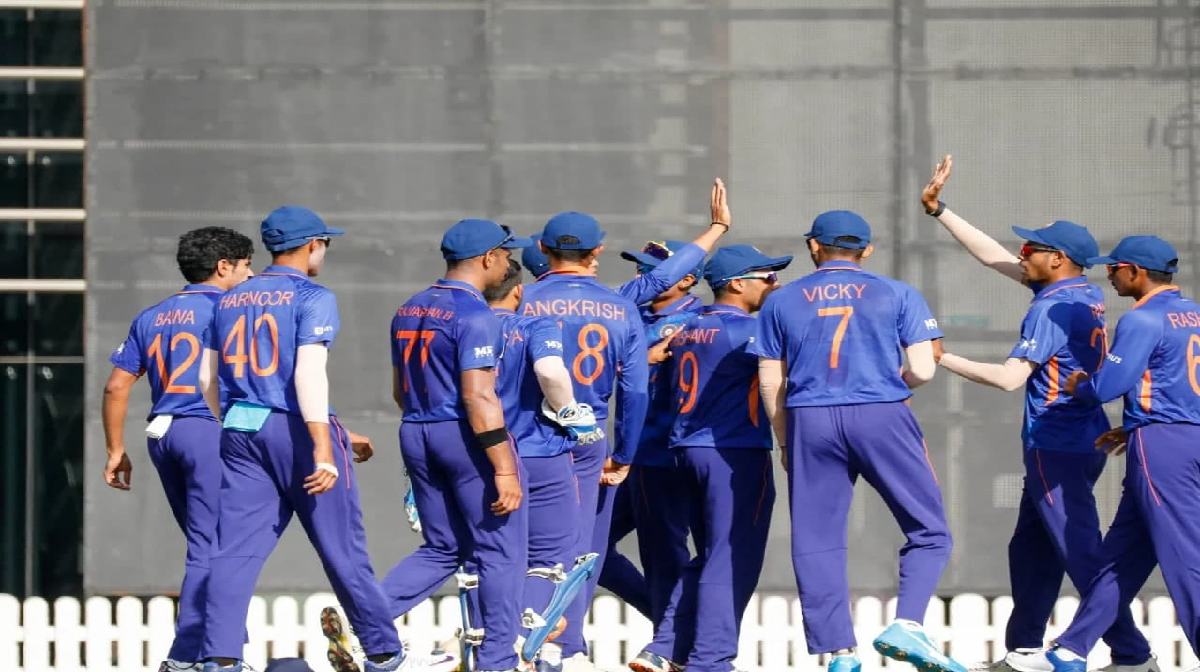 India Win 1st U-19 World Cup warm up Match Against West Indies 2022