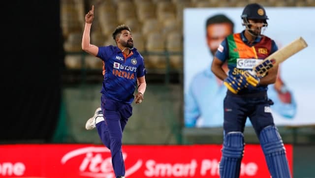 Mohammed Siraj took Danushka Gunathilaka wicket