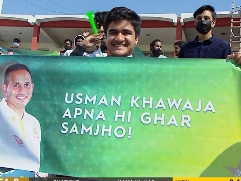 Pakistani fans welcomed Usman Khawaja