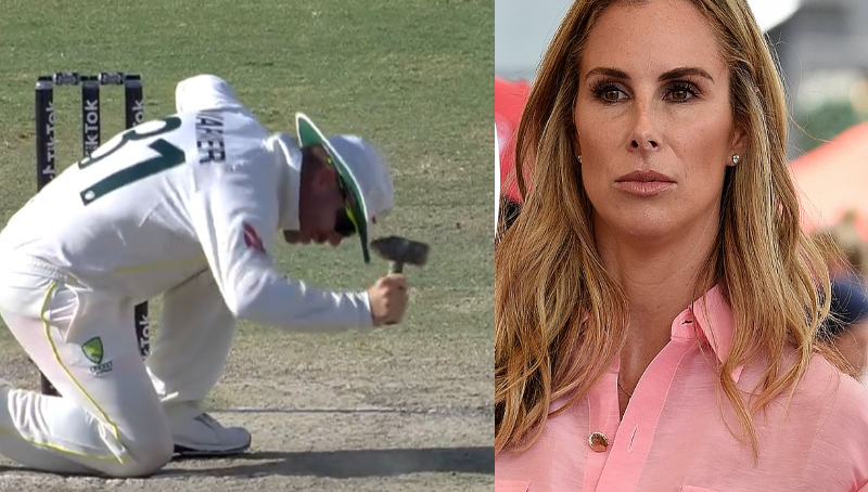 PAK vs AUS David Warner worked hard on the pitch-with a hammer wife react