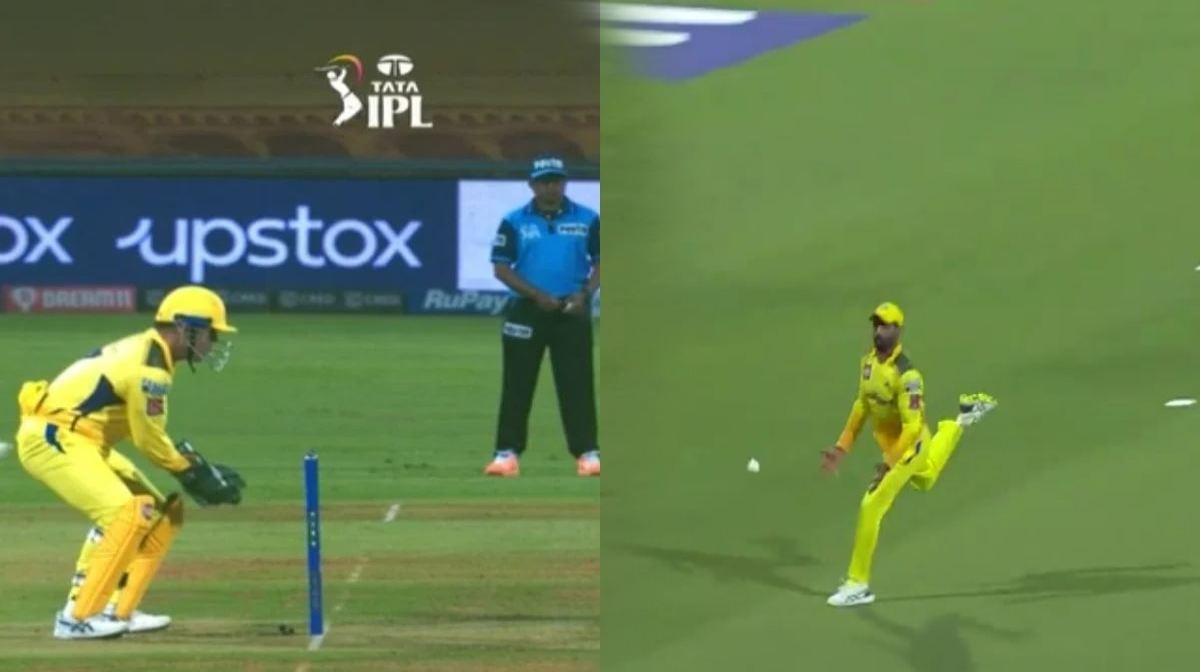MI vs CSK MS dhoni missed stumping and jadeja dropped catch in 2nd over