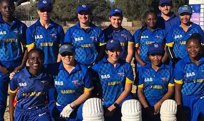 Namibia women cricket team pose for a team photograph Twitter
